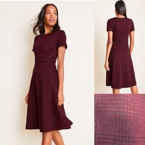 Ann Taylor Flattering Checked Midi Dress - Size 10